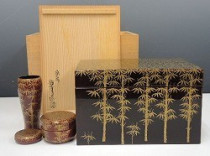 井筒寛斎の竹林蒔絵茶箱