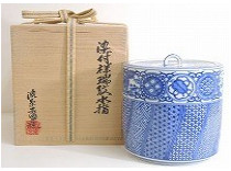 渋草焼芳国舎 染付祥瑞紋水指