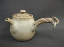 木型萬古急須 立花龍昇造 萬古焼 遊環