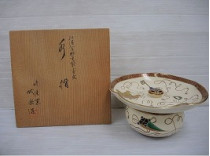 橋本城岳の仁清写砂金袋宝文水指