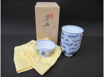 煎茶碗 6客 平安春峰作 中国茶器 煎茶碗 骨董