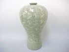 柳海剛の青磁雲鶴象嵌花瓶